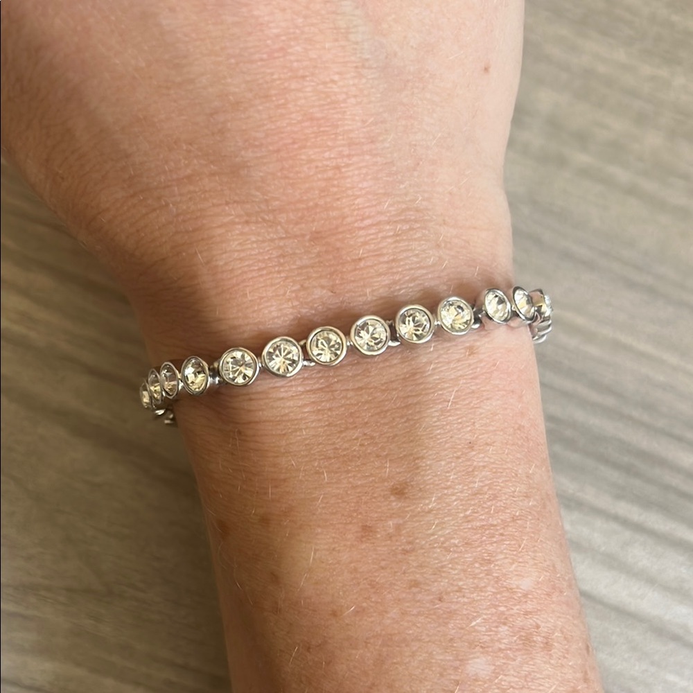 Swarovski Silver and White Crystal Tennis Bracelet